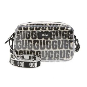UGG Janey II Clear Black Logo Plush Bag